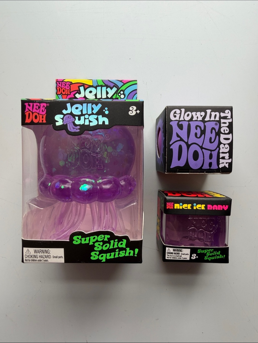 Jelly Squish Purple Squish Bundle with Purple Nice IceBaby & Purple Glow in Dark